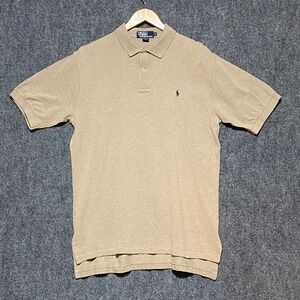 Polo Ralph Lauren Mens Medium Tan Heather Short Sleeve Cotton Polo Shirt RN41381
